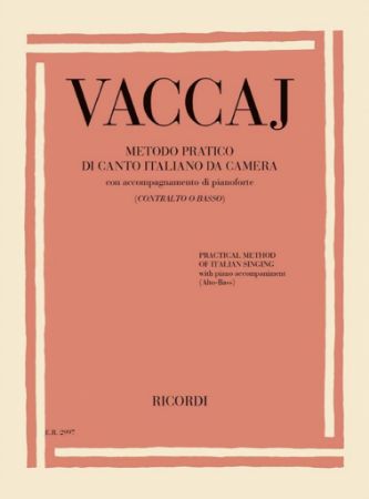 VACCAI:PRACTICAL METHOD OF ITALIAN SINGING WITH PIANO ALTO-BASS