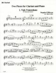 D'RIVERA:VALS VENEZOLANO AND CONTRADANZA CLARINET AND PIANO