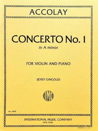 ACCOLAY:CONCERTO NO.1 IN A-MINOR VIOLIN AND PIANO