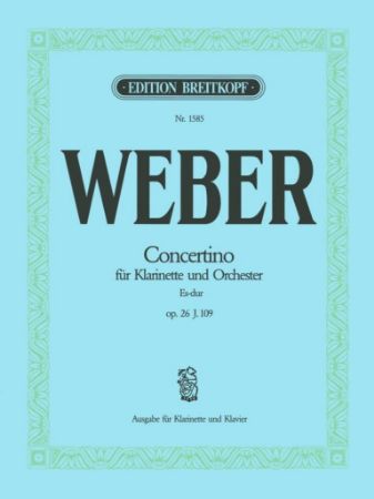 WEBER:CONCERTINO ES-DUR OP.26 CLARINET AND PIANO