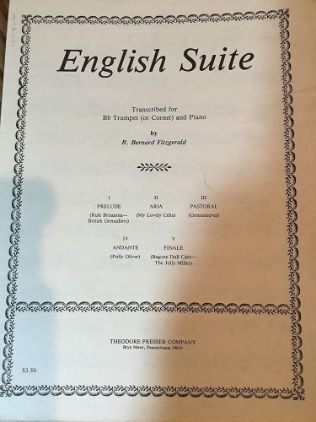 FITZGERALD B:ENGLISH SUITE,BB TRUMPET ET PIANO