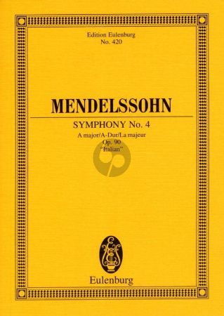 MENDELSSOHN:SYMPHONY NO.4 STUDY SCORE