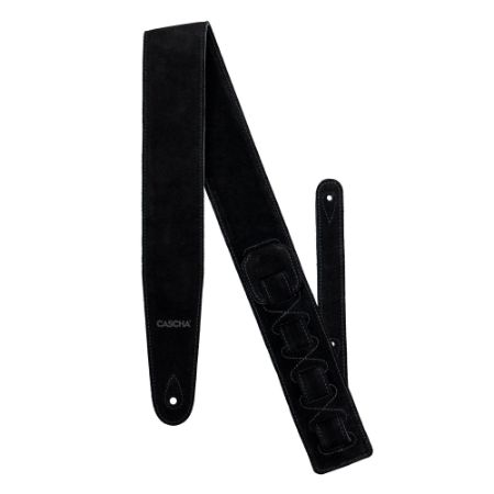 CASCHA PAS ZA KITARO Guitar Strap Leather Standard - Black