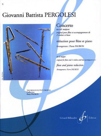 PERGOLESI:CONCERTO IN G MAJOR FOR FLUTE AND PIANO