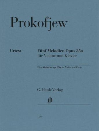 PROKOFJEW:FIVE MELODIES OP.35A VIOLIN AND PIANO