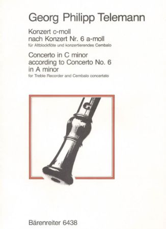 TELEMANN:COMCERTO IN C-MOLL NO.6 ALTBLOCKFLOTE