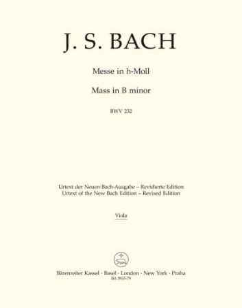 BACH J.S.:MASS IN B MINOR BWV 232 VIOLA