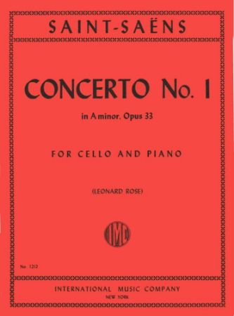 SAINT-SAENS:CONCERTO NO.1 OP.33 A MINOR CELLO AND PIANO