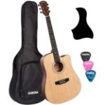 CASCHA akustična kitara Student Series Natur incl. padded bag