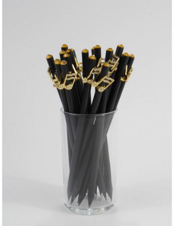 DP SVINČNIK ZLATI NOTI S KAMENČKI IN KRISTALOM