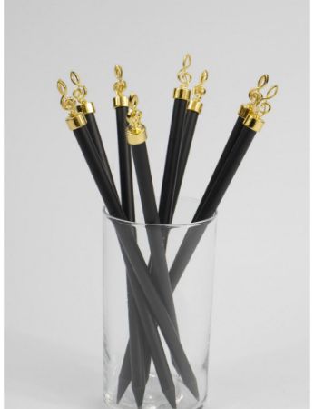 DP SVINČNIK Z ZLATIM VIOLINSKIM KLJUČEM NA VRHU