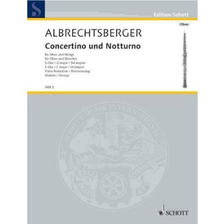 ALBRECHTSBERGER:CONCERTINO UND NOTTURNO G-DUR & C-DUR OBOE AND PIANO
