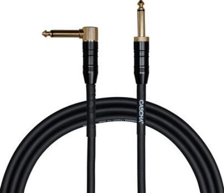 Cascha kitarski kabel Professional Line Guitar Cable, Angled, Black, 6m