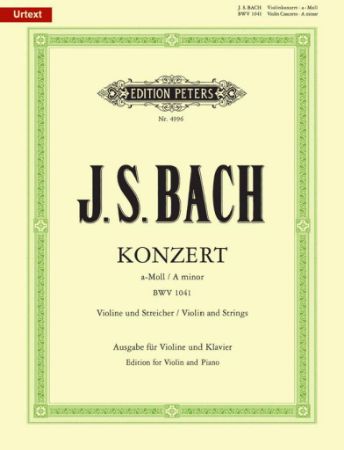 BACH J.S:VIOLIN CONCERTO NO.1  BWV 1041 A-MOLL  FOR VIOLIN AND PIANO