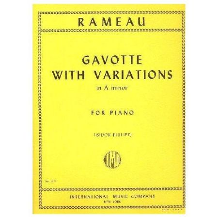 RAMEAU:GAVOTTE WITH VARIATIONS IN A-MOLL FOR PIANO