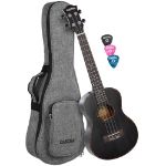 CASCHA Tenor Ukulele Mahogany Black (incl. Bag padded, 3 Picks) HH-2305