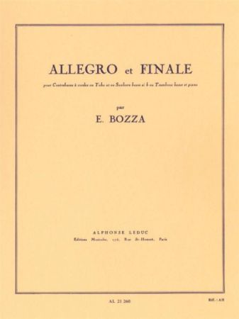 BOZZA:ALLEGRO ET FINALE BASS TROMBONE AND PIANO