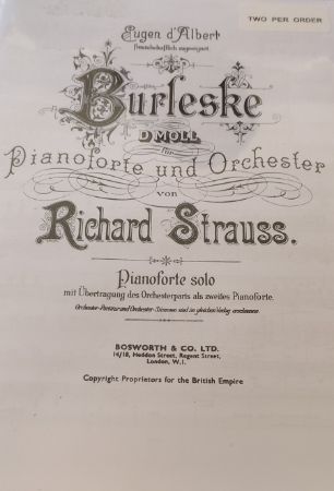 STRAUSS R.:BURLESKE PIANO DUET