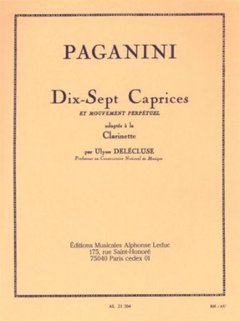 PAGANINI:DIX SEPT CAPRICES