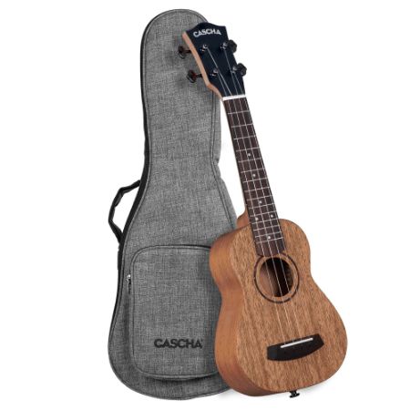 CASCHA Soprano Ukulele Mahogany Solid incl.bag CUSMS1
