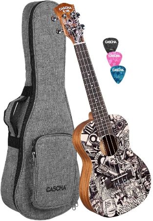 CASCHA Concert Ukulele Sketch incl.bag HH-2605
