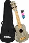 CASCHA Soprano Ukulele Bamboo Graphite + EQ incl.bag HH-2315E