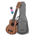 CASCHA Soprano Ukulele Mahogany + EQ Lefthand incl.bag HH-2026EL
