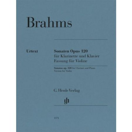BRAHMS:SONATAS OP.120FOR CLARINET AND PIANO VERSION FOR VIOLIN