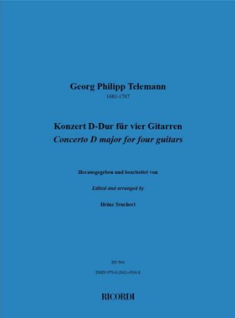 TELEMANN:KONZERT D-DUR FUR 4 GITTAREN