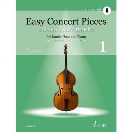 EASY CONCERT PIECES DOUBLE BASS 1 AND  PIANO+ AUDIO ACCESS