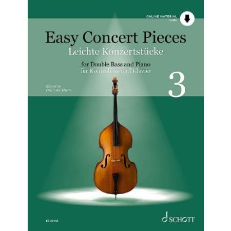 EASY CONCERT PIECES DOUBLE BASS 3 AND  PIANO+ AUDIO ACCESS