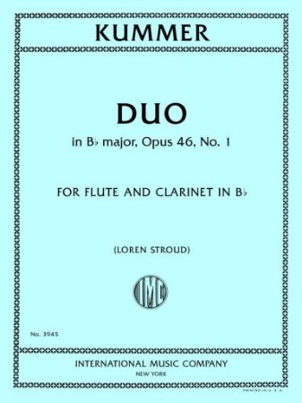 KUMMER:DUO OP.46NO.1 FLUTE AND CLARINET