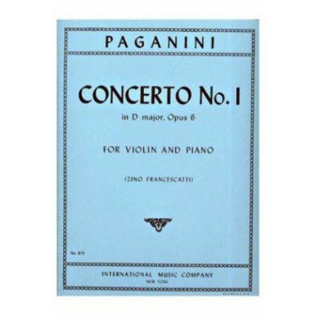 PAGANINI:CONCERTO NO.1 D-MAJOR OP.6 VIOLIN AND PIANO