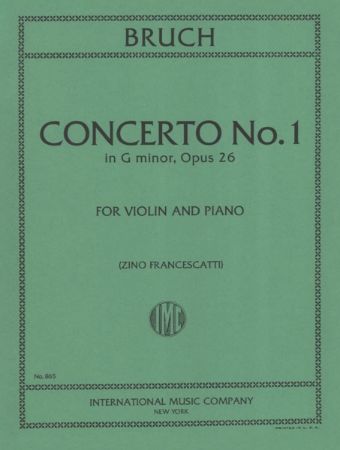 BRUCH:VIOLIN CONCERTO G-MINOR OP.26 VIOLIN AND PIANO (FRANCESCATTI)