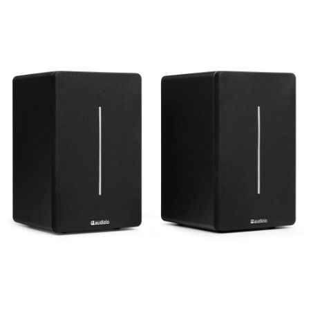 AUDIZIO KS01B Aktivni komplet zvočnikov za police 120 W BT črne barve