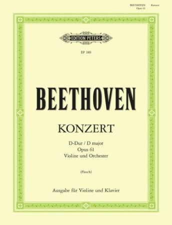 BEETHOVEN:VIOLIN KONZERT D-DUR OP.61 VIOLIN AND PIANO (FLESCH)