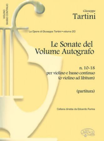 TARTINI:SONATE DEL VOLUME AUTOGRAFO  10-18 VIOLIN AND PIANO