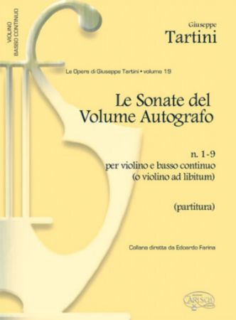 TARTINI:Le Sonate Del Volume Autografo no.1-9 per Violino e Basso continuo
