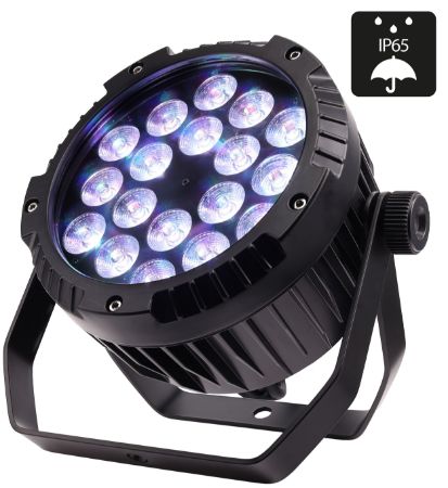FRACTAL PAR LED OPTIRAY 18x18W RGBWA+UV 6in1 LED IP65 Waterproof - LED lamp