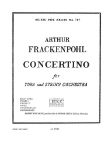 FRACKENPOHL:CONCERTINO FOR TUBA AND STRING ORCHESTRA