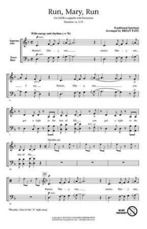 TATE:RUN,MARY,RUN SATB
