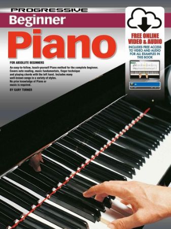 TURNER:PROGRESSIVE BEGINNER PIANO + AUDIO,VIDEO ACCESS