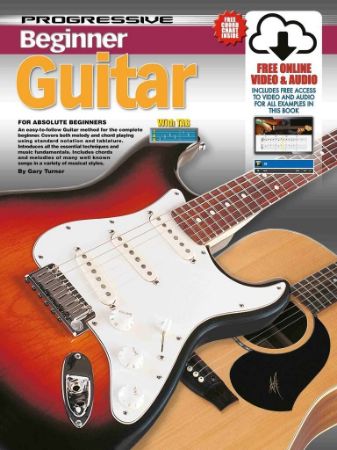 TURNER:PROGRESSIVE BEGINNER GUITAR WITH TAB +FREE CHORD CART+AUDIO,VIDEO ACCESS