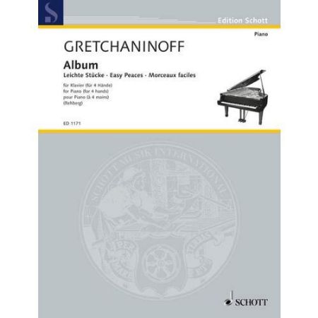 GRETCHANINOFF:EASY PEACES FOR PIANO 4 HANDS
