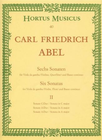 ABEL:SIX SONATAS FOR (VIOLIN,FLUTE)AND BASSO CON.2/4-6