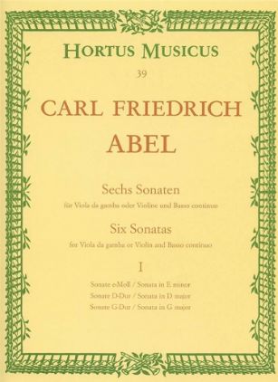 ABEL:SIX SONATAS (VIOLIN,FLUTE)AND BASSO CON. 1/1-3