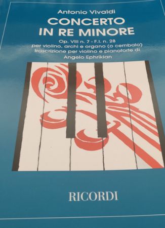 VIVALDI.CONCERTO IN RE NINORE OP.8 NO.7 VIOLIN AND PIANO