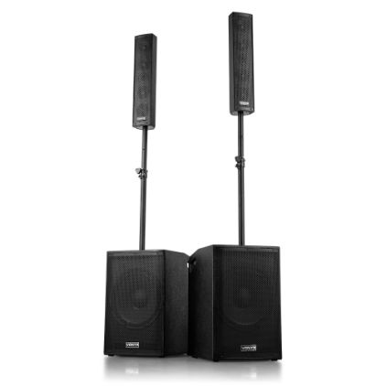 VONYX SET ZVOČNIKOV VX1080BT 2X SATELIT + 2X SUB Z VOZIČKOM