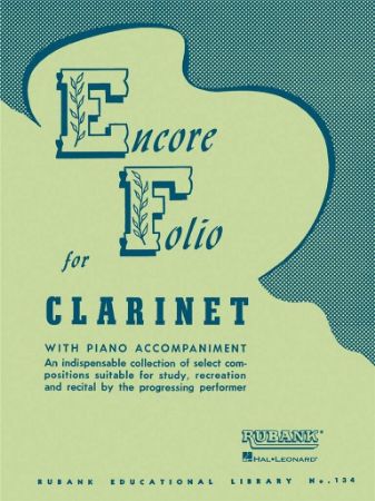 RUBANK ENCORE FOLIO FOR CLARINET AND PIANO