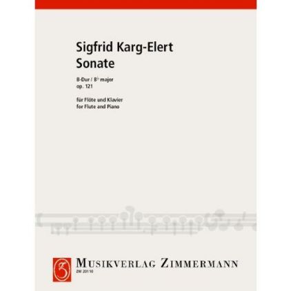 KARG-ELERT:SONATE B-DUR OP.121 FLUTE AND PIANO